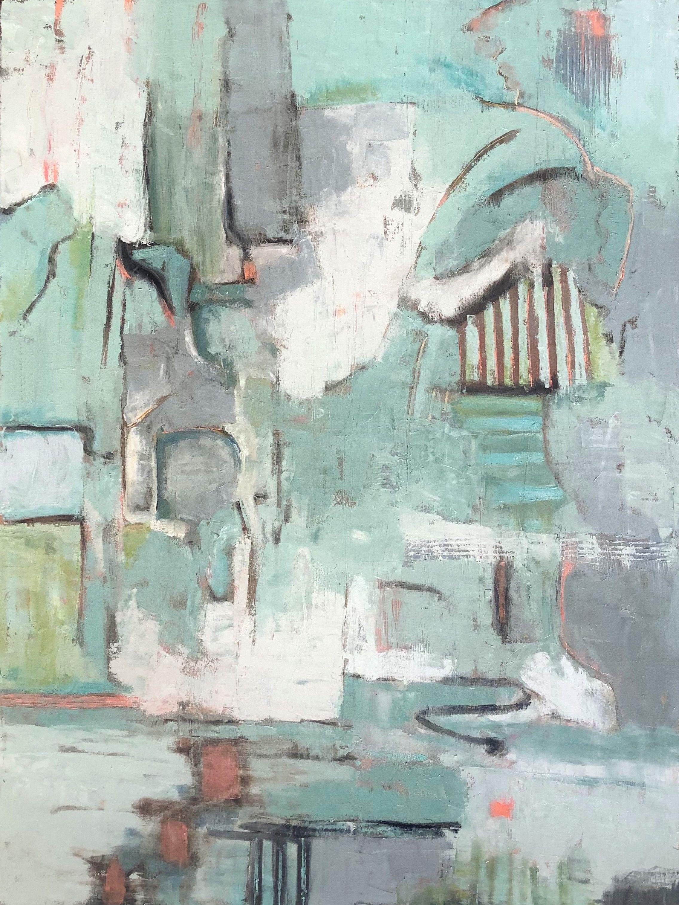 Abstract Painting di Stephanie Berry - Seaglass, Pittura, Olio su tela