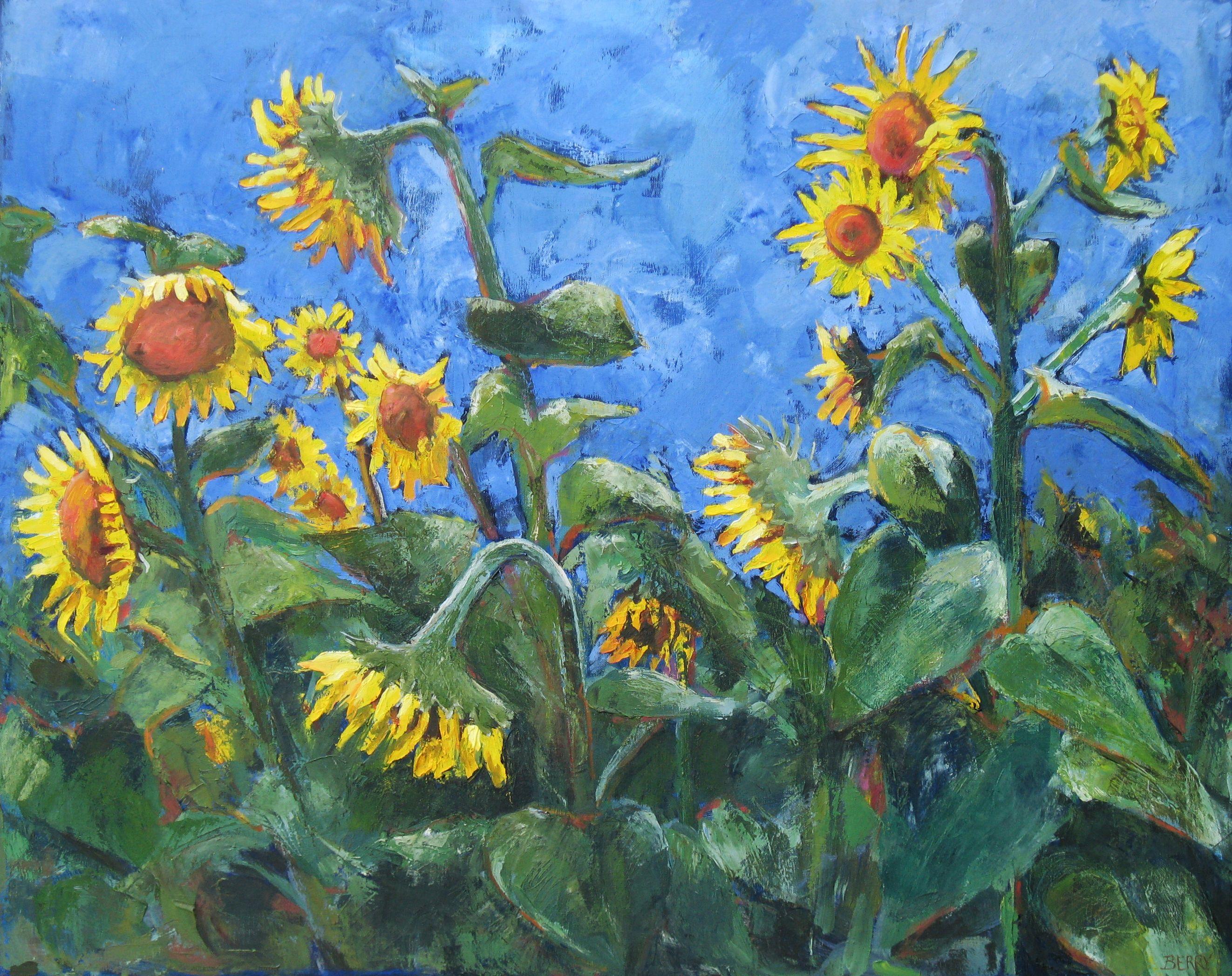 sunflower paintings on canvas