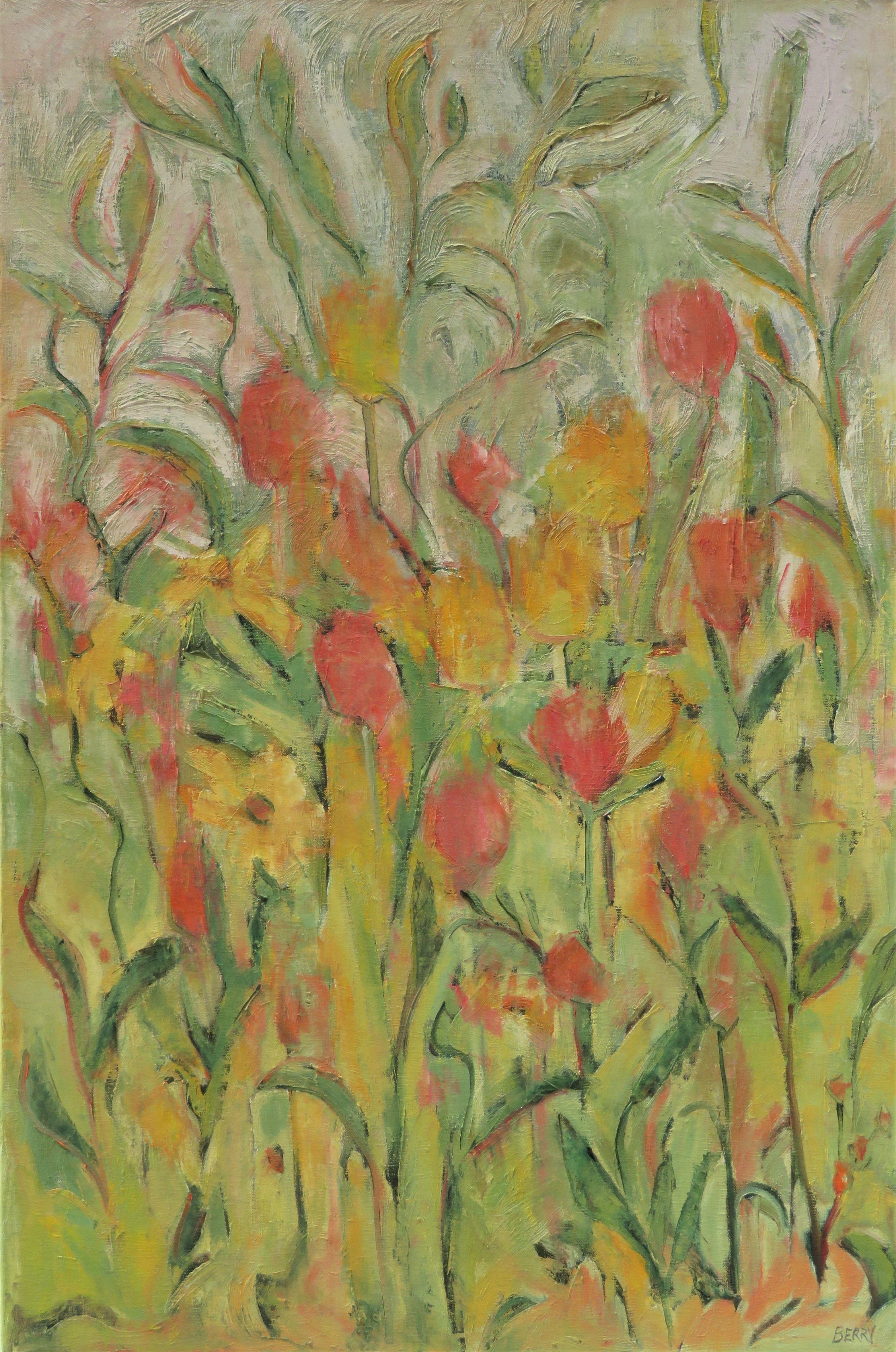tulip painting canvas