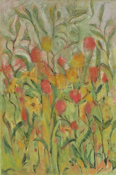 Tulip Garden, Painting, Oil on Canvas