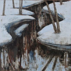 Winter Brook, Gemälde, Öl auf Leinwand