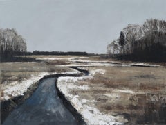 Peinture - Blanc d'hiver, peinture à l'huile sur toile