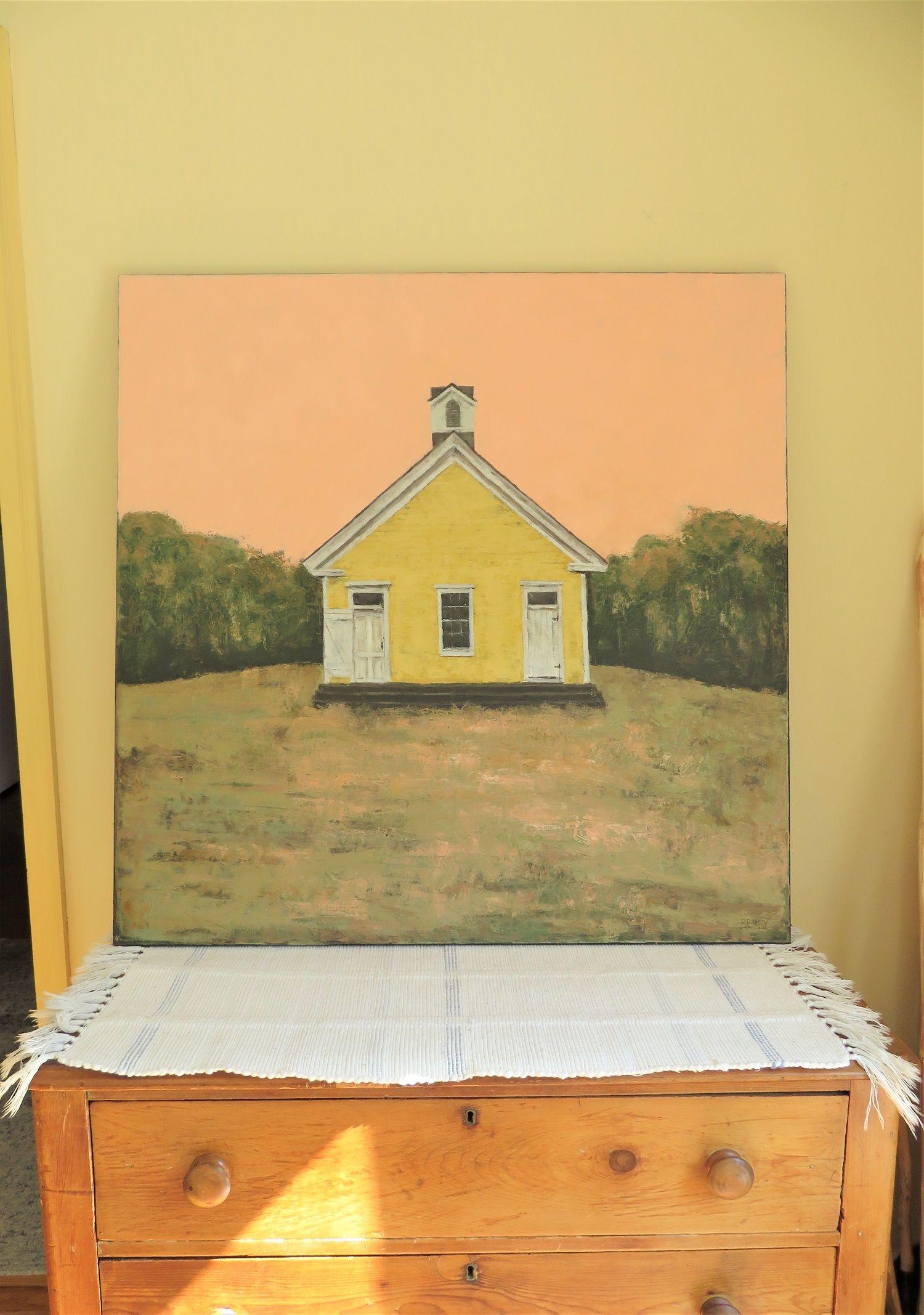 Yellow Schoolhouse, Painting, Oil on Canvas 1
