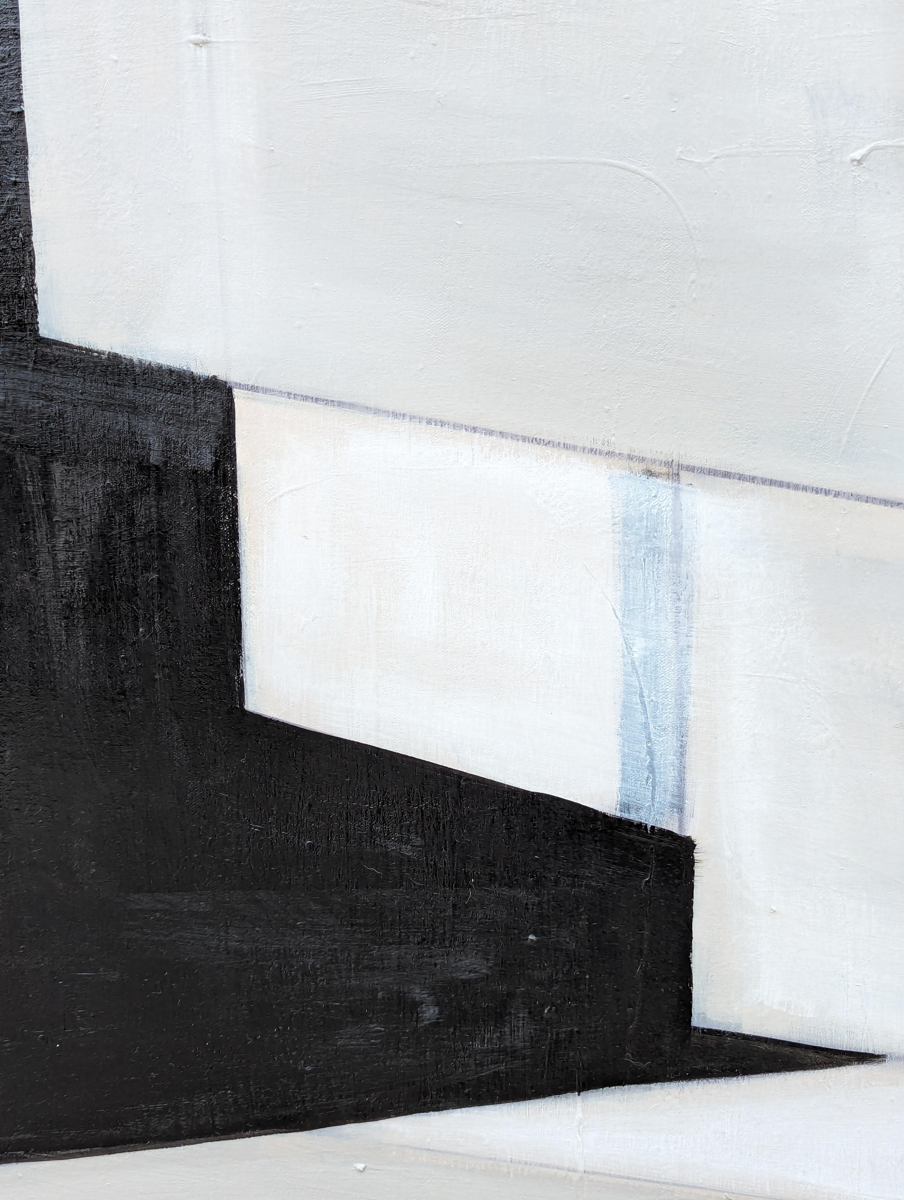 Collage et Espace Black & Tan Contemporary Geometric Hard-Edge Painting en vente 5