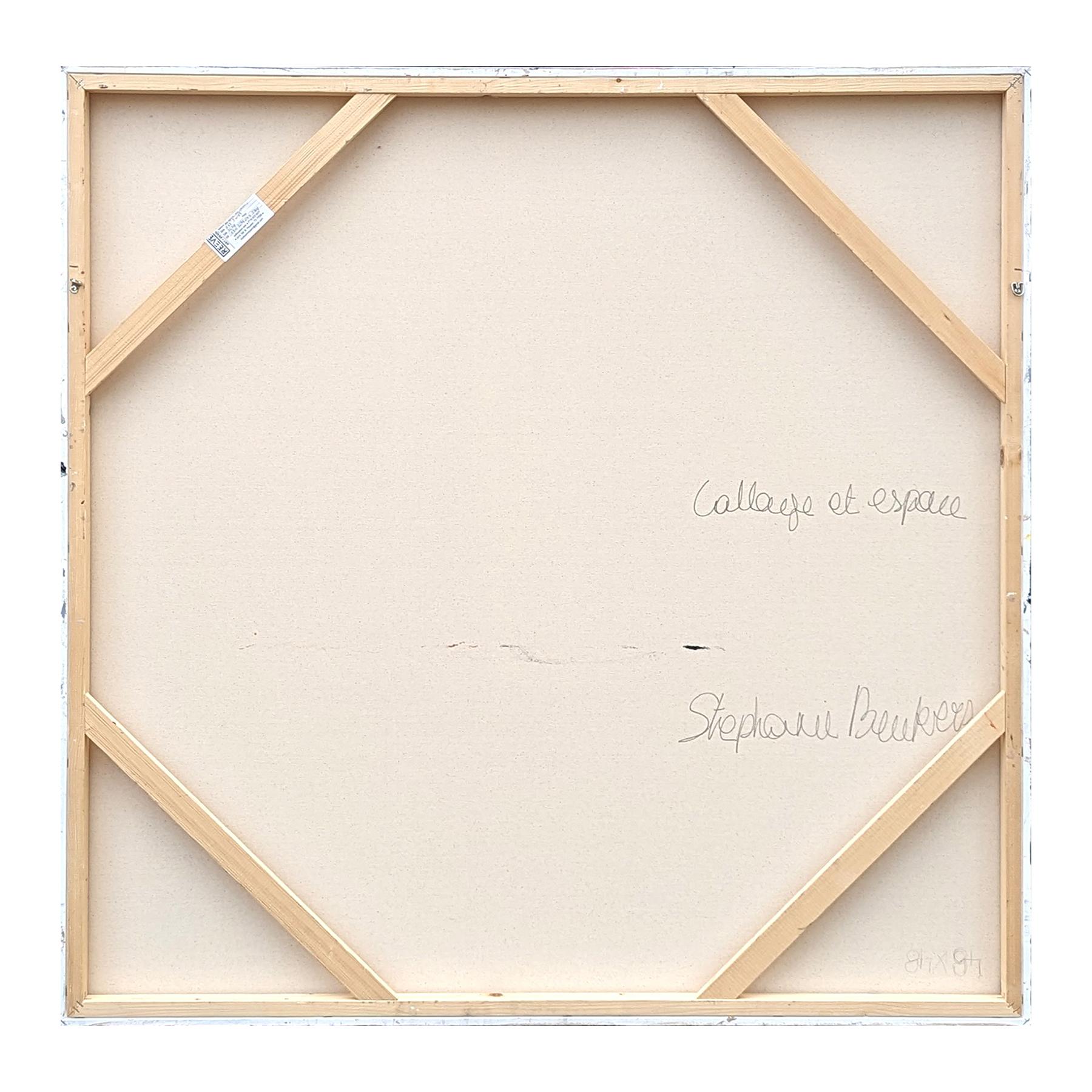 Collage et Espace Black & Tan Contemporary Geometric Hard-Edge Painting en vente 6