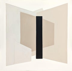 "L'Espace 2" Peinture abstraite géométrique contemporaine Harding Black & Tan