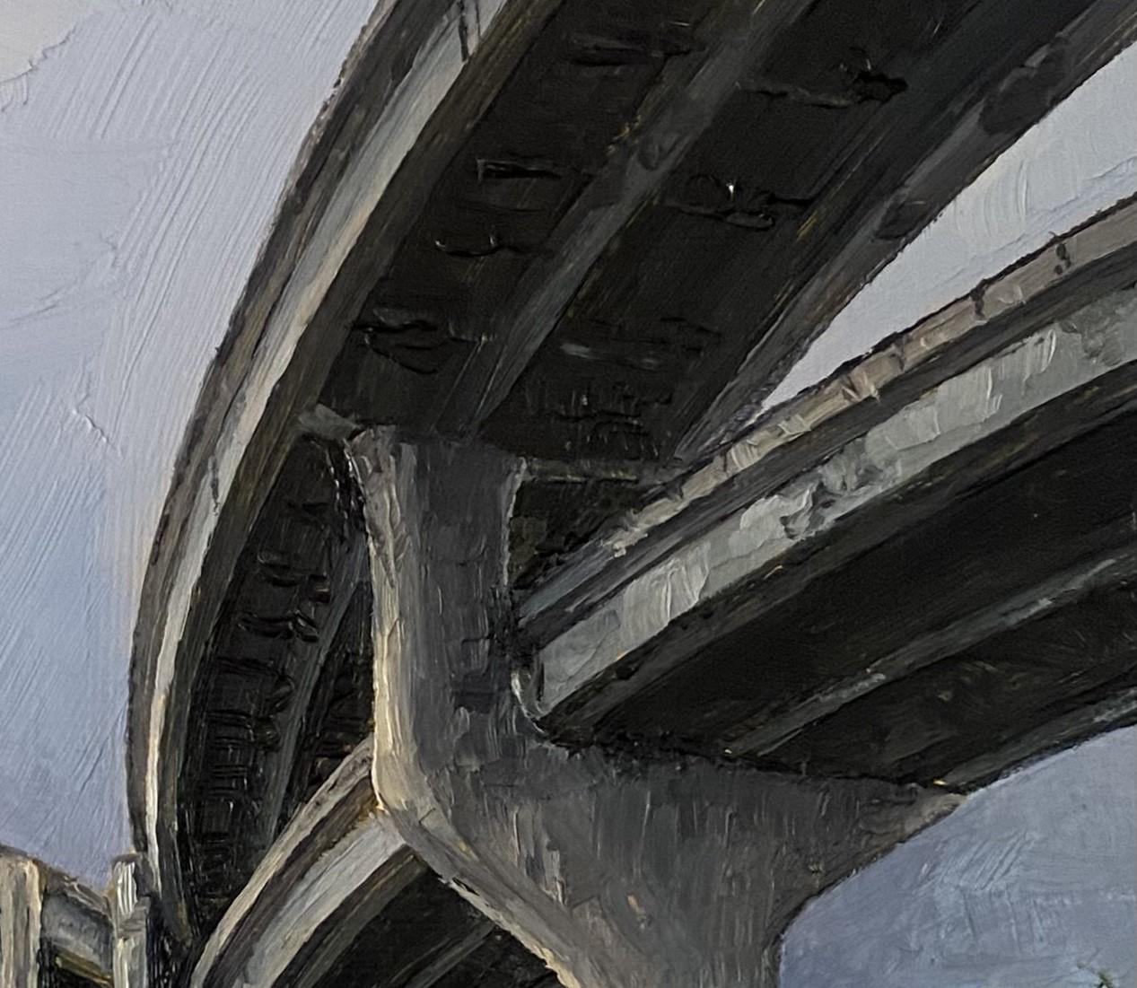 « Raleigh Street » de Stephanie Buer, peinture à l'huile originale, « Elevated Streets » en vente 3