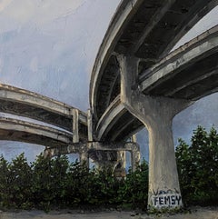 "Calle Raleigh" de Stephanie Buer, Pintura al óleo original, Calles elevadas