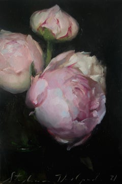 "Blooming Peonies" by Stephanie Deshpande, Original Oil Painting, Still Life