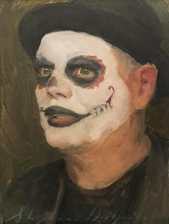 "Day of the Dead Man" by Stephanie Deshpande, Original Oil Painting, Portrait
