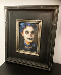 "Donna del giorno dei morti" di Stephanie Deshpande, Pittura a olio originale, Ritratto