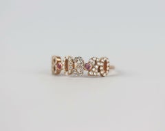 Stephanie Gottlieb + Noush Jewelry 14K Rose Gold Pave Diamond Date Ring