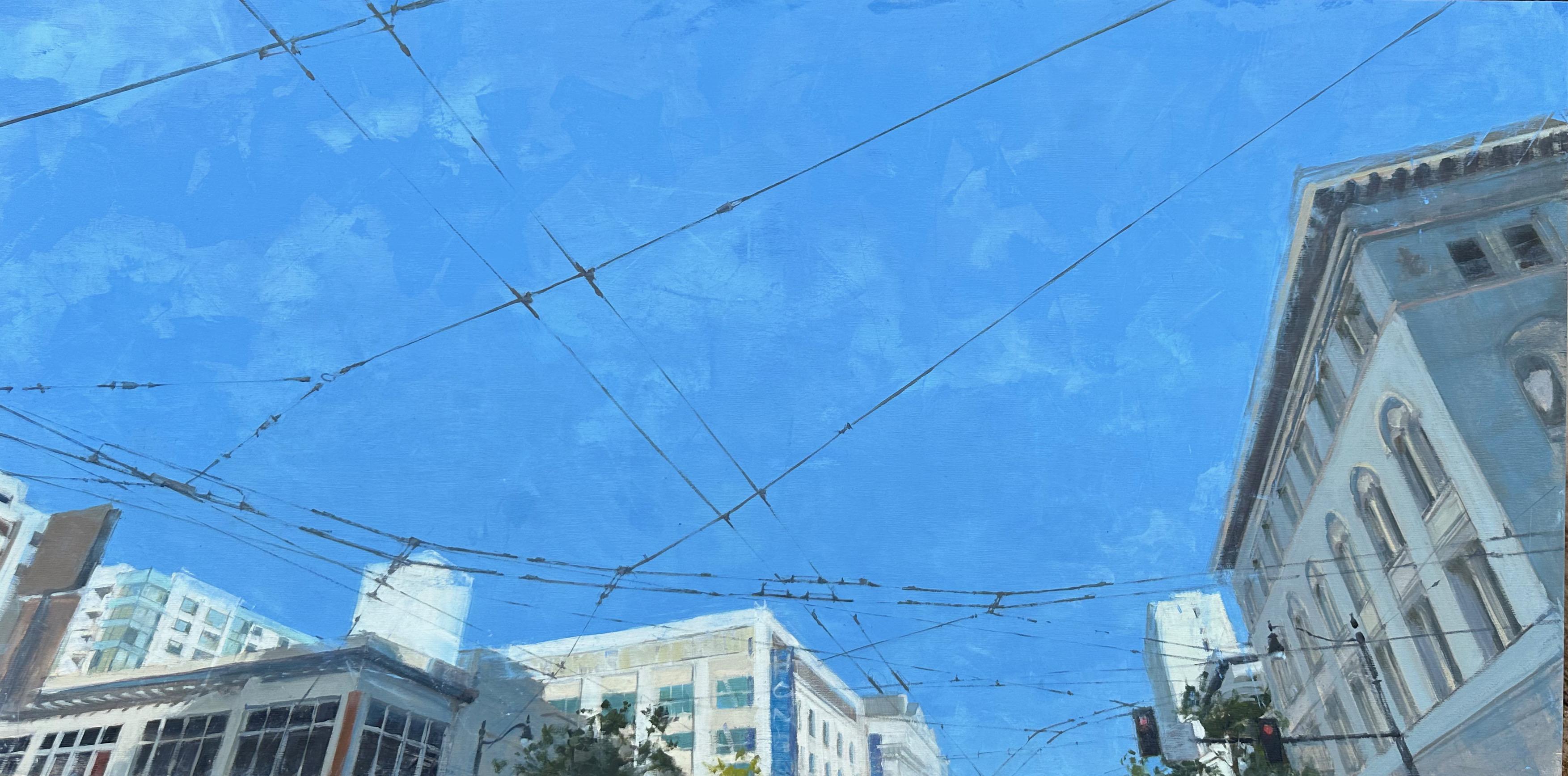"Connection" (2024) by Stephanie Hartshorn, Original Cityscape Oil Painting