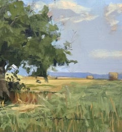 "Harmony" (2024), peinture à l'huile originale d'un paysage des plaines du Midwest