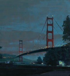 « Light Thread » (2024) de Stephanie Hartshorn, peinture à l'huile originale de paysage