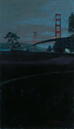 „Lichtfaden“ (2024) von Stephanie Hartshorn, Original Öl-Landschaftsgemälde