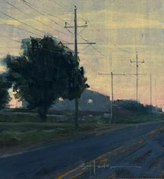"One Last Town Before Nightfall" (2023) By Stephanie Hartshorn, Oil Painting