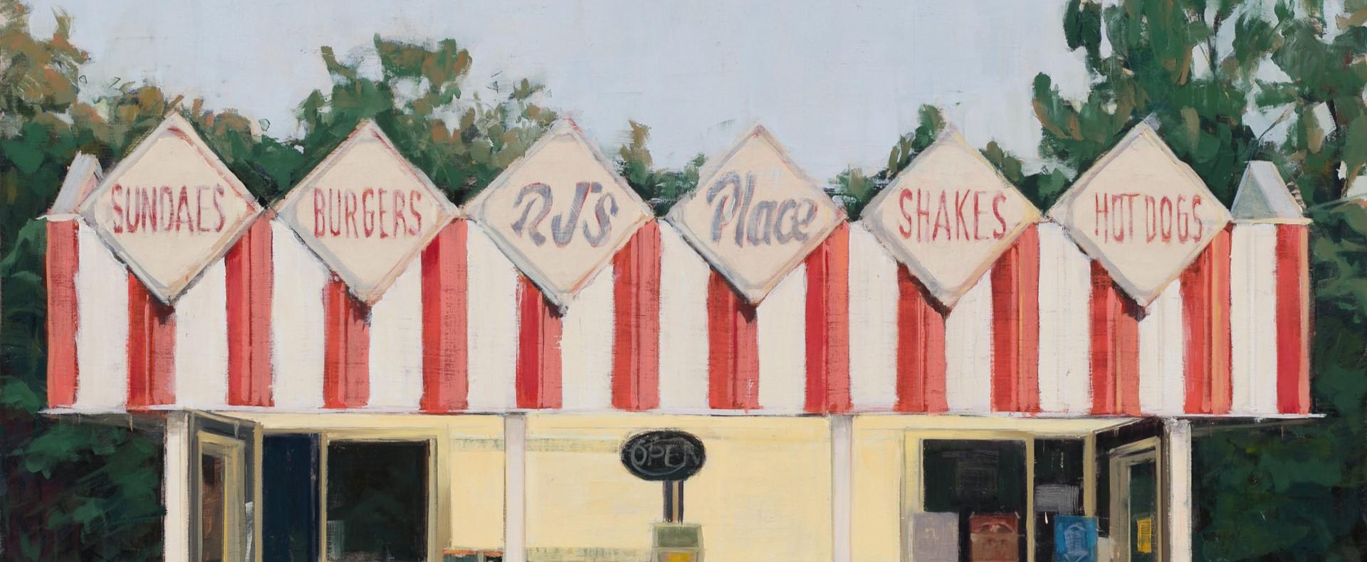„RJ's Place“ (2024) von Stephanie Hartshorn, Original Öl-Stadtlandschaftsgemälde im Angebot 2