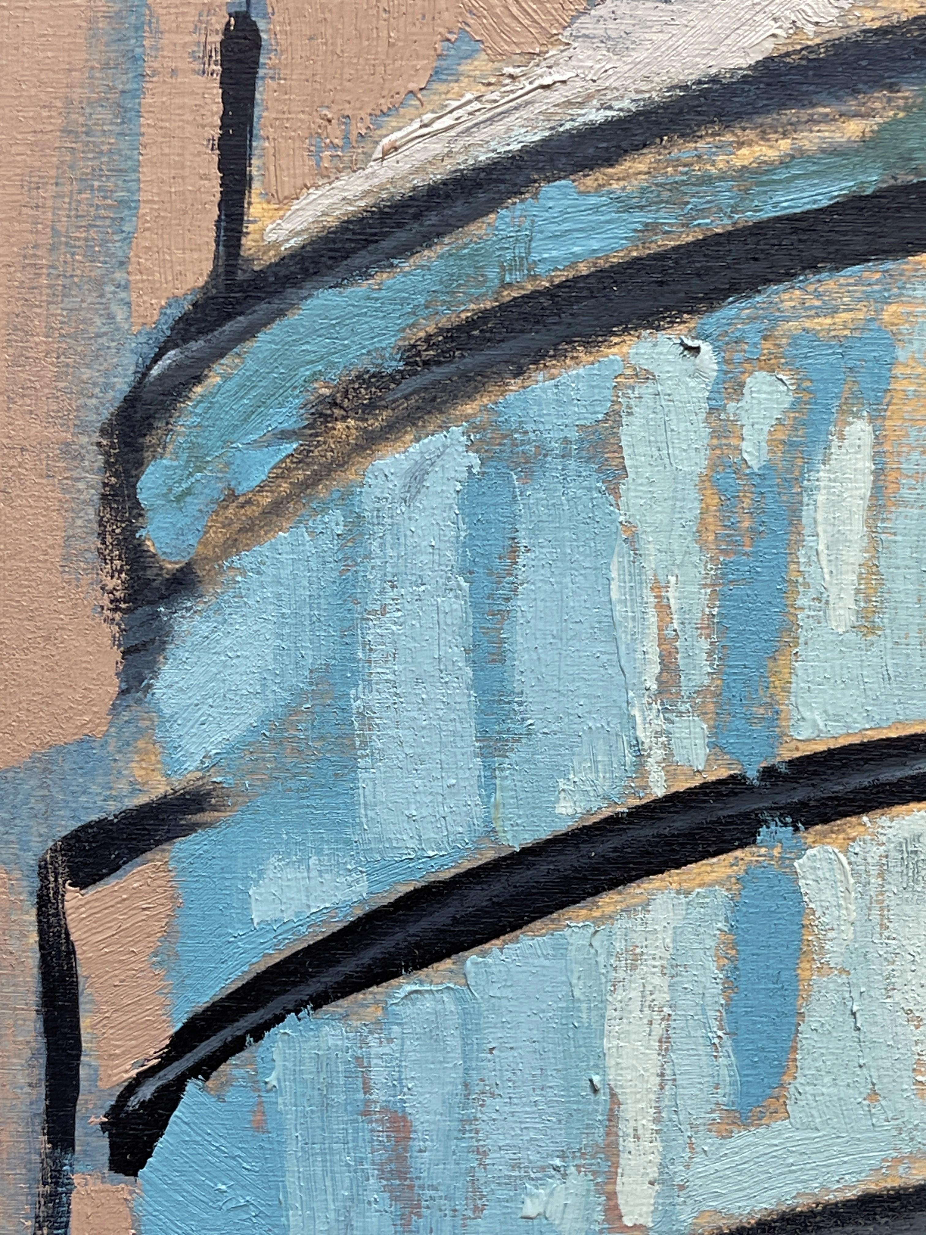 „Towers Three“ (2017) von Stephanie Hartshorn, Original Öl-Stadtlandschaftsgemälde im Angebot 1