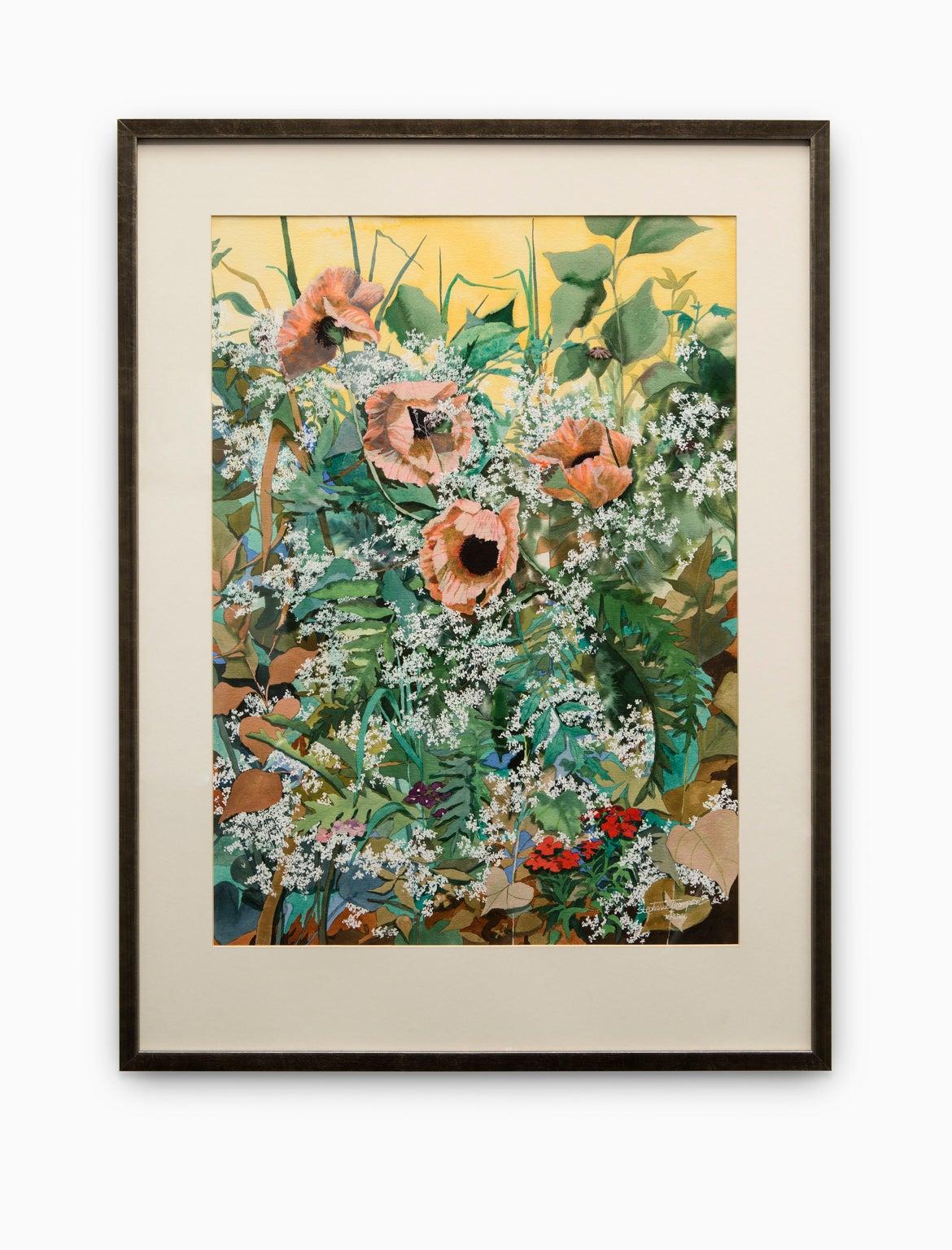 Aquarelle de jardin florale Stephanie Henderson