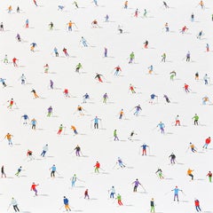 Frozen Planet 93- original figurative minimalism snow painting -contemporary Art