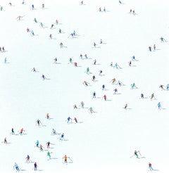„Frozen Planet 96“, Ölgemälde, figurative Kunst, zeitgenössische minimalistische Kunst