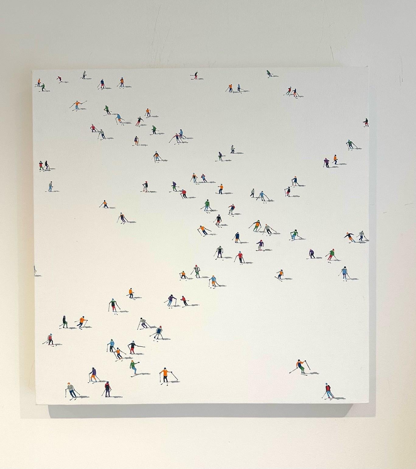 Frozen Planet 96- original figuratives Ölgemälde - zeitgenössisches Kunstwerk (Weiß), Figurative Painting, von Stephanie Ho