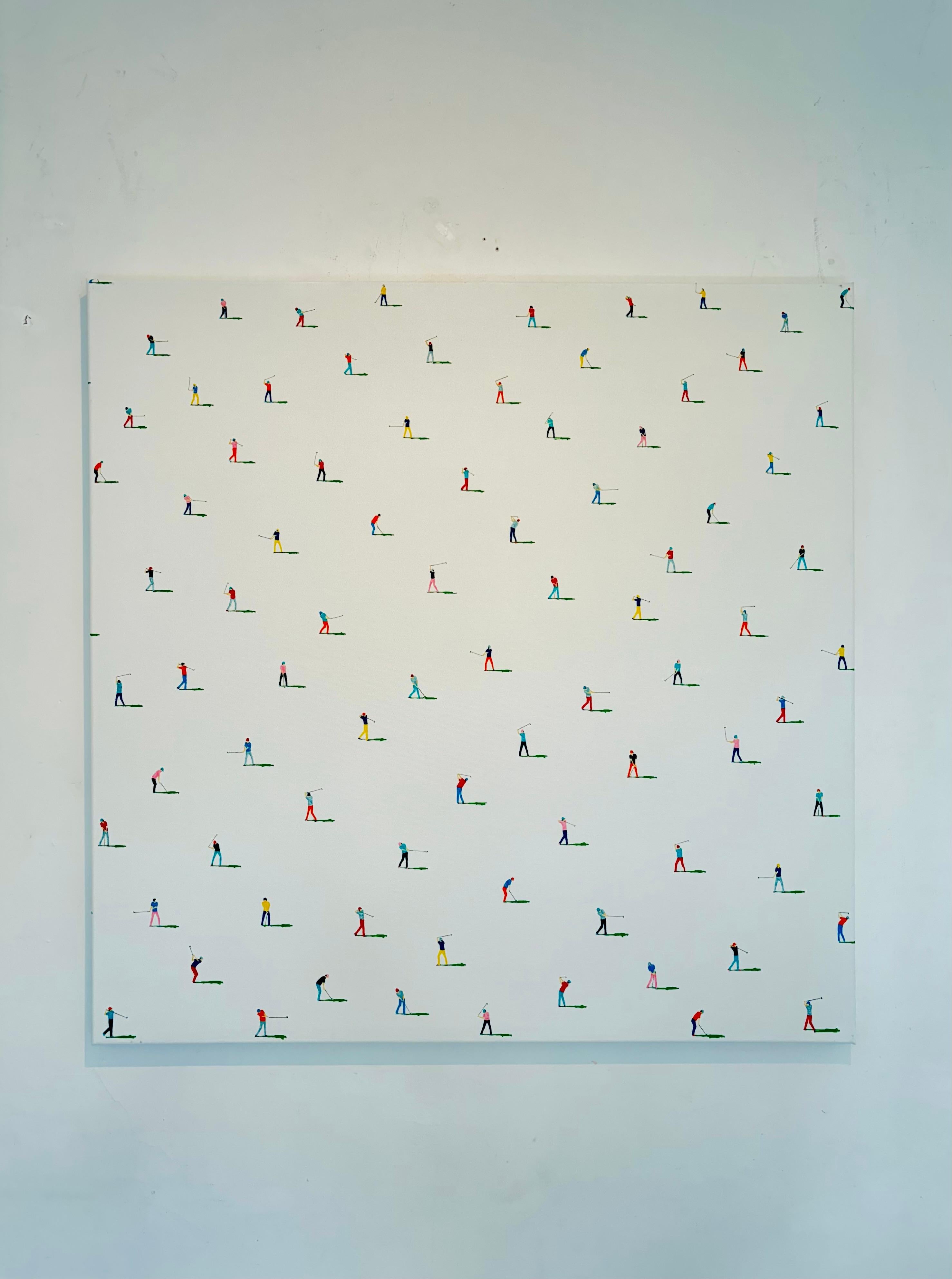 Golfer 45 - original figurative Landschaftsmalerei - zeitgenössische Kunst im Angebot 2