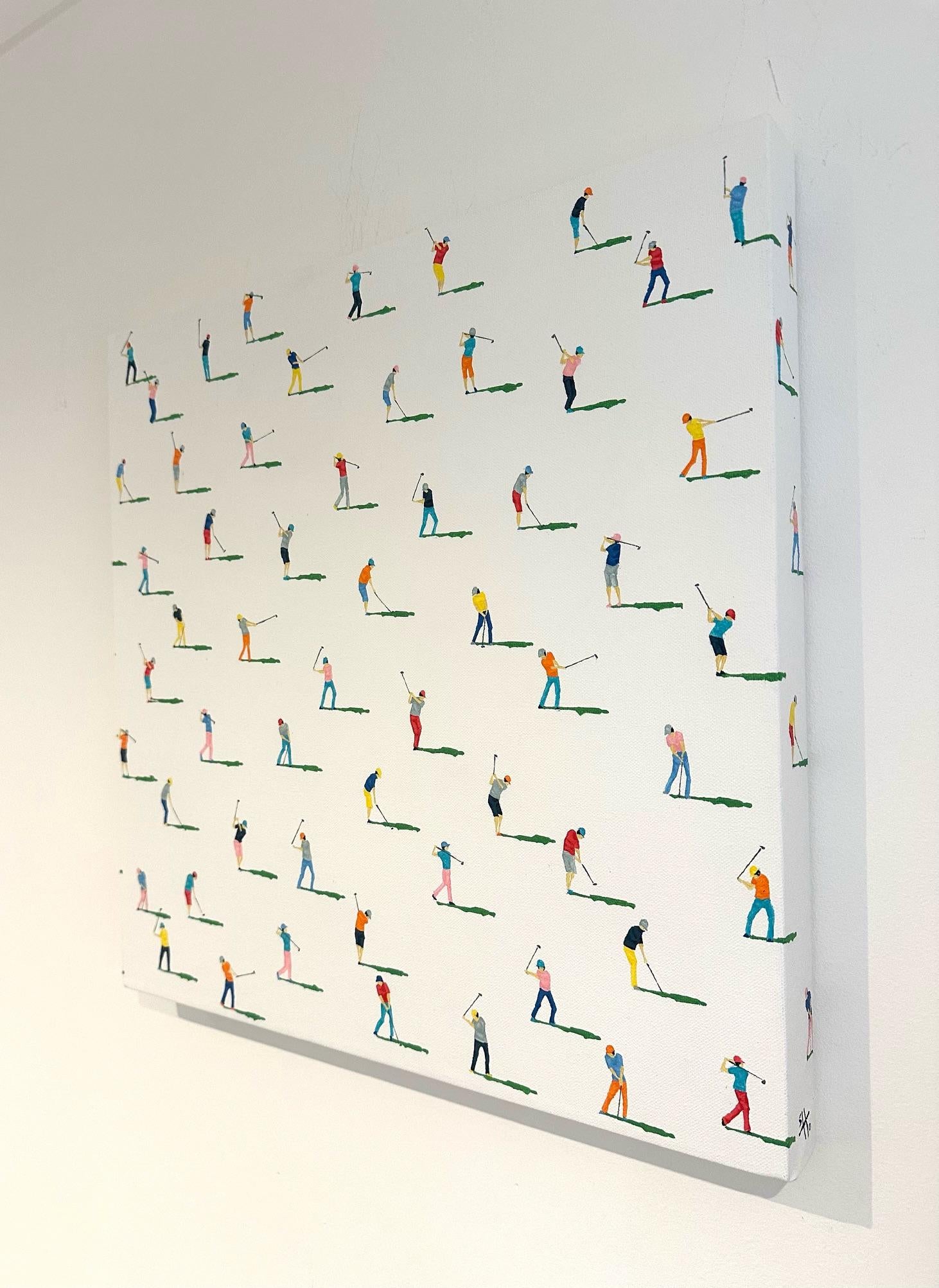 Golfer 46 - original figuratives Ölgemälde - zeitgenössische Landschaft Kunstwerk im Angebot 1
