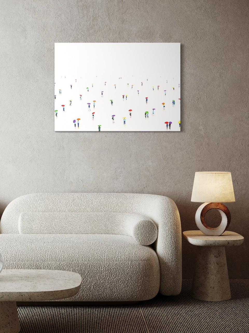 Rainbow 14 - White Figurative Painting by Stephanie Ho