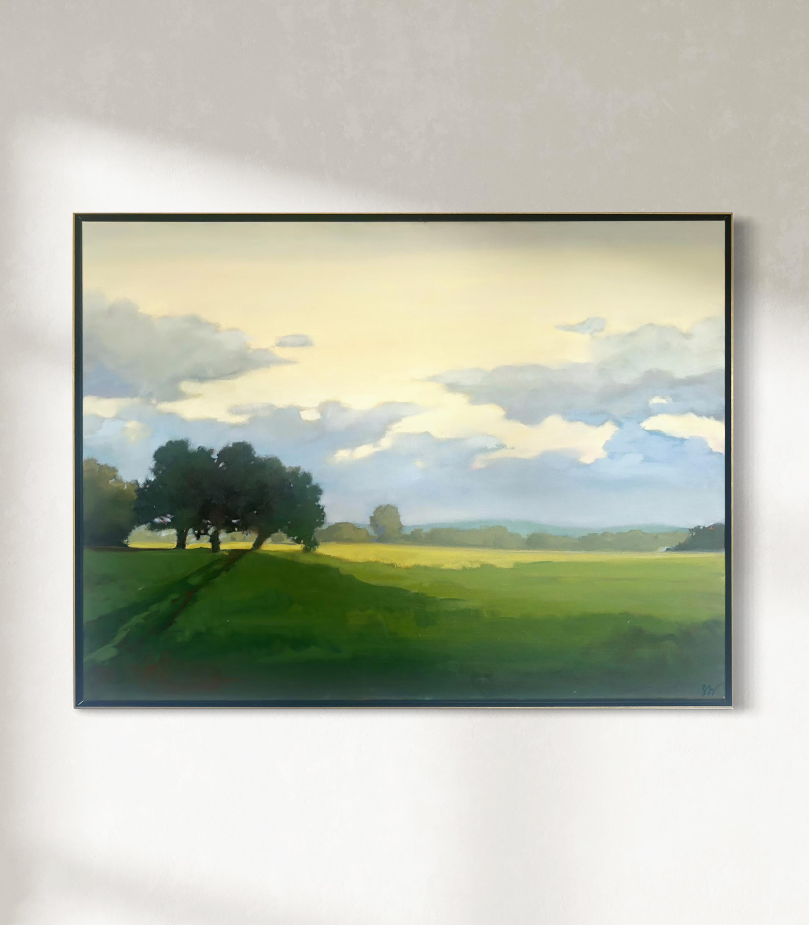 Stephanie Johnson Landscape Painting – "Abendstimmung" Landschaftsbild Ölgemälde