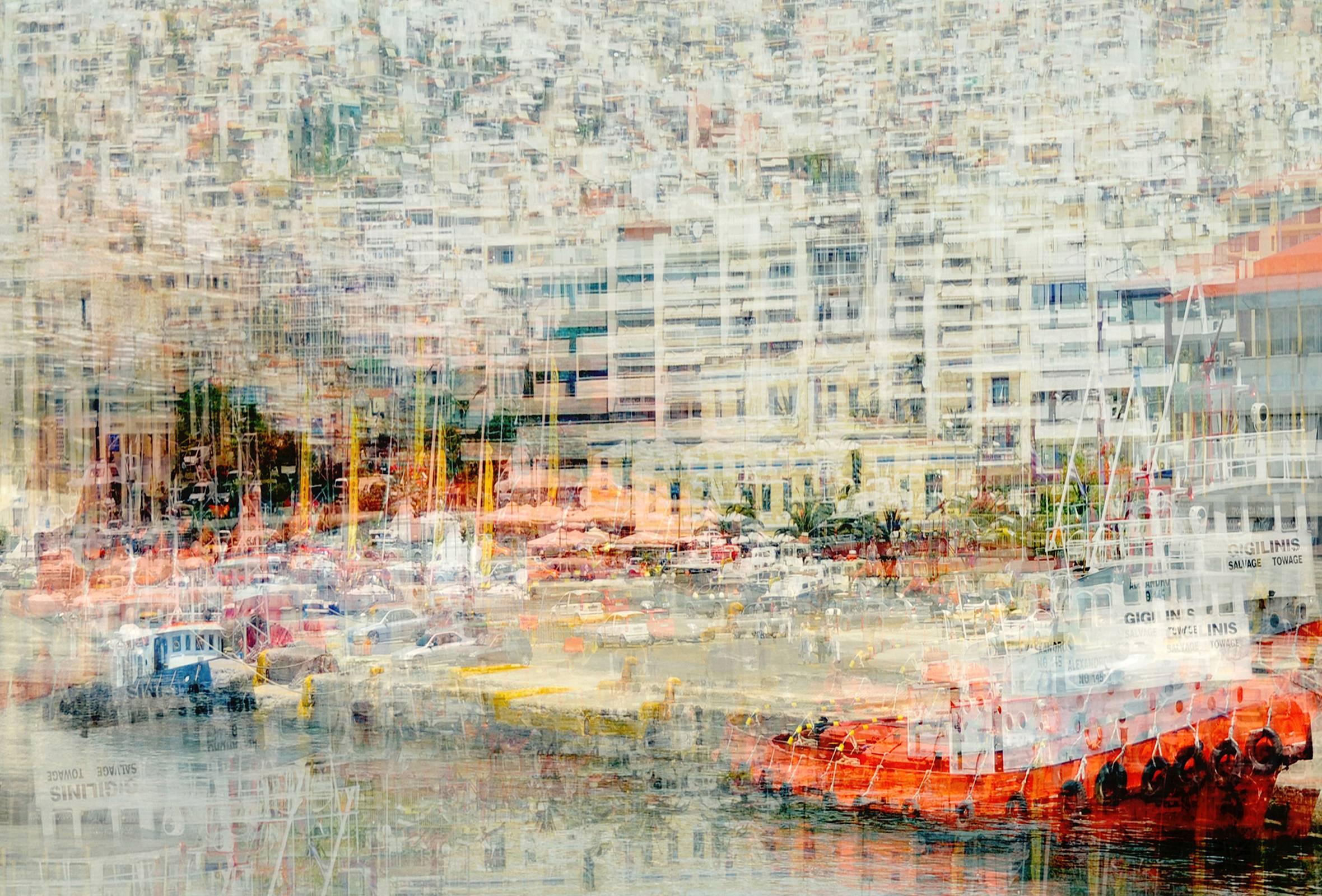 Stephanie Jung Abstract Photograph - Kavala View- semi abstract contemporary urban cityscape photograph