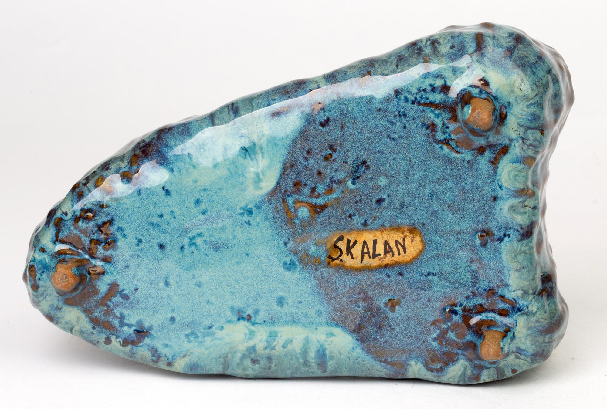 Stephanie Kalan Studio Pottery Sculptural Glazed Bowl 2