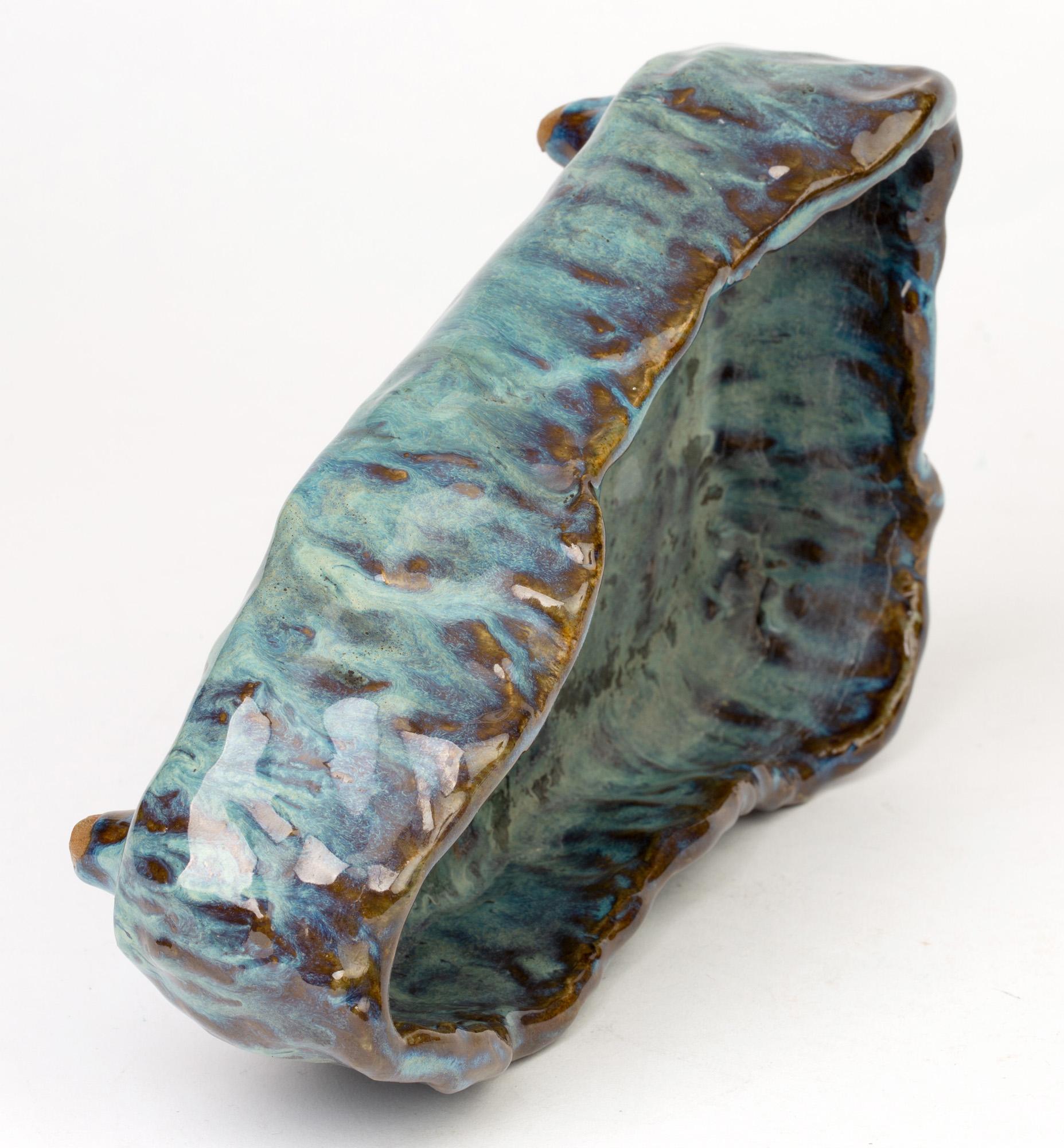 Stephanie Kalan Studio Pottery Sculptural Glazed Bowl 3