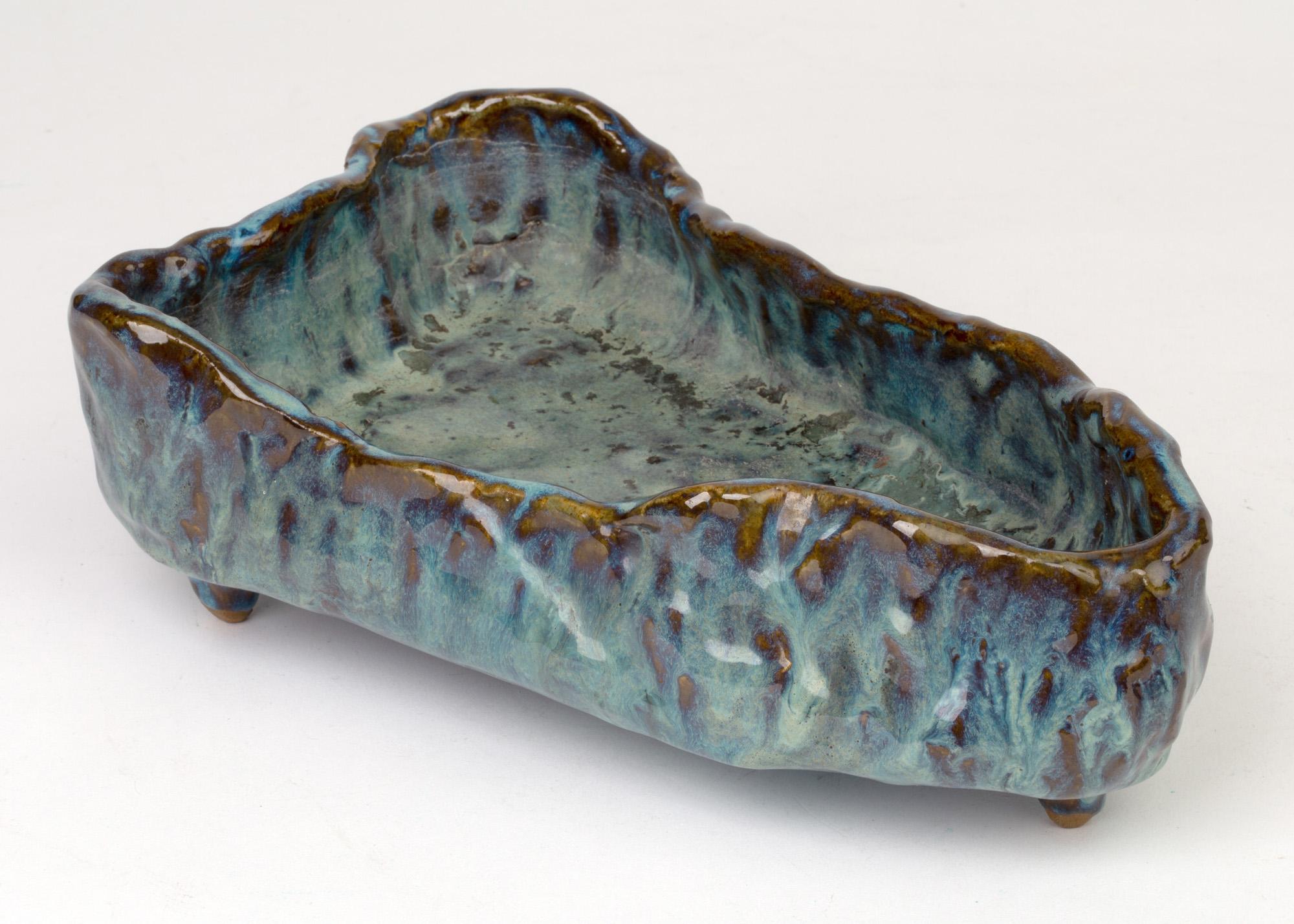 English Stephanie Kalan Studio Pottery Sculptural Glazed Bowl
