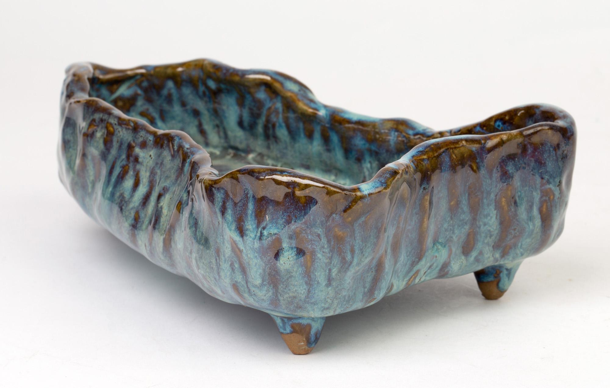 Stephanie Kalan Studio Pottery Sculptural Glazed Bowl 1