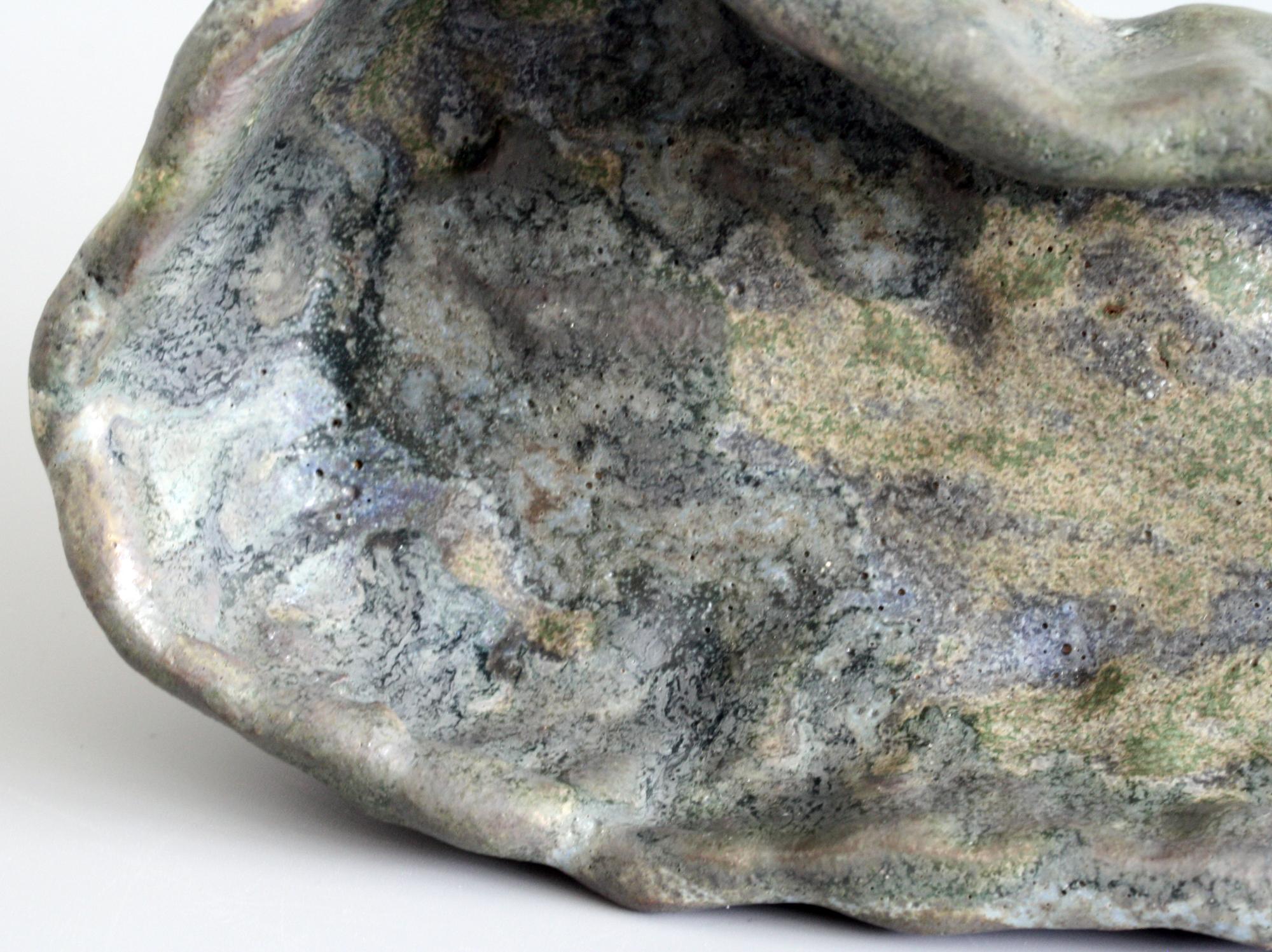 Stephanie Kalan Studio Pottery Hand Formed Brutalist Sculptural Bowl 3