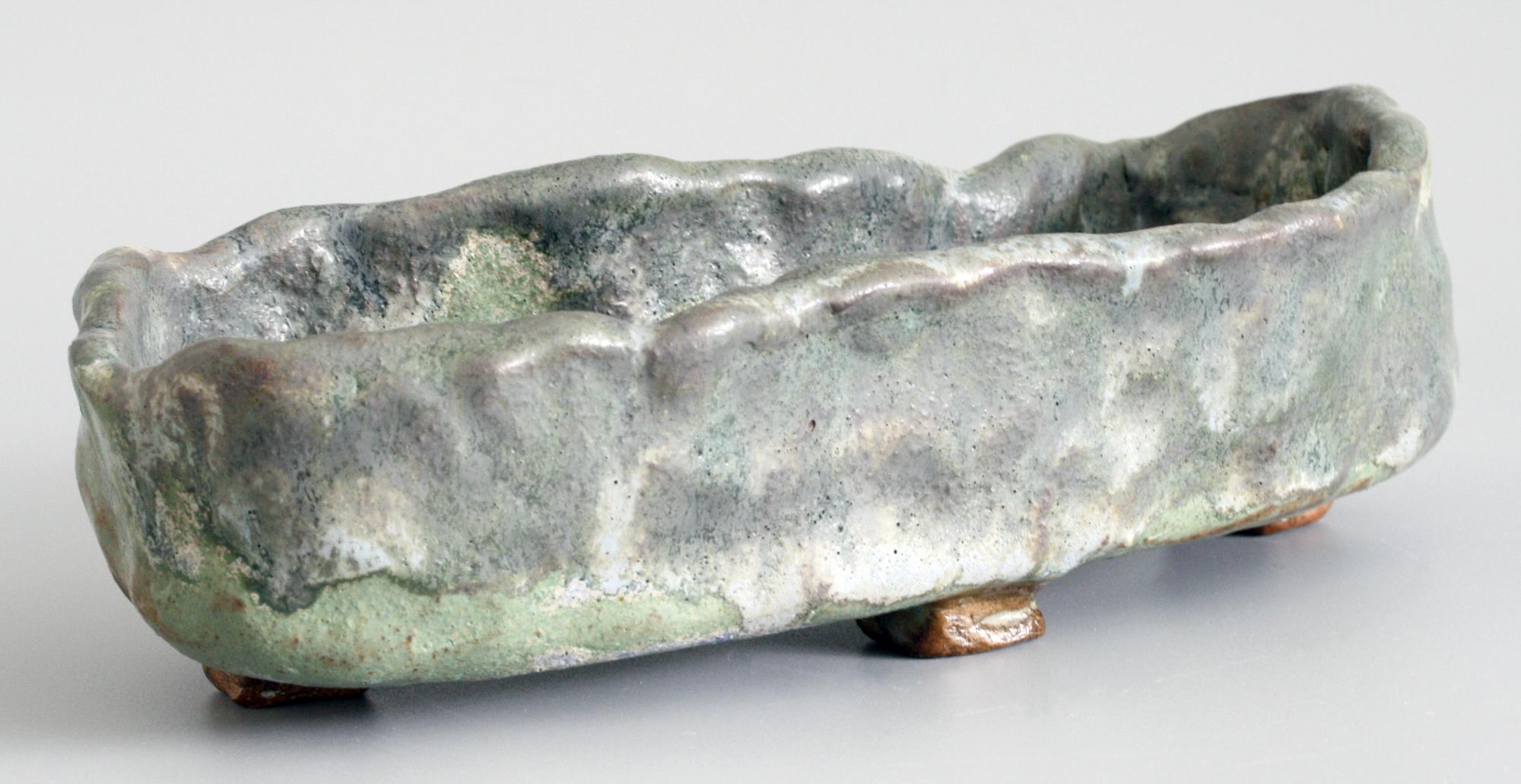 Stephanie Kalan Studio Pottery Hand Formed Brutalist Sculptural Bowl In Good Condition In Bishop's Stortford, Hertfordshire