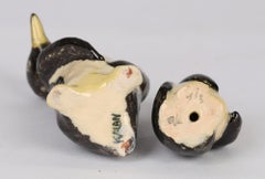 Stephanie Kalan Studio Pottery Two Small Penguin Figures