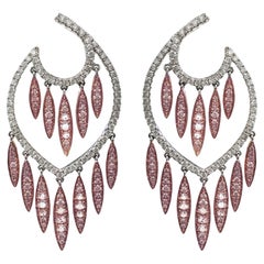 Stephanie Kantis 13.85 Carat Diamond In White And Rose Gold Chandelier Earrings