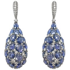 Stephanie Kantis Diamond Blue Sapphire Earrings