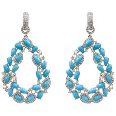 Stephanie Kantis Sleeping Beauty Turquoise Diamond Earrings