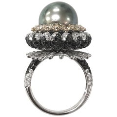 Stephanie Kantis Tahitian Pearl with Diamond Ring