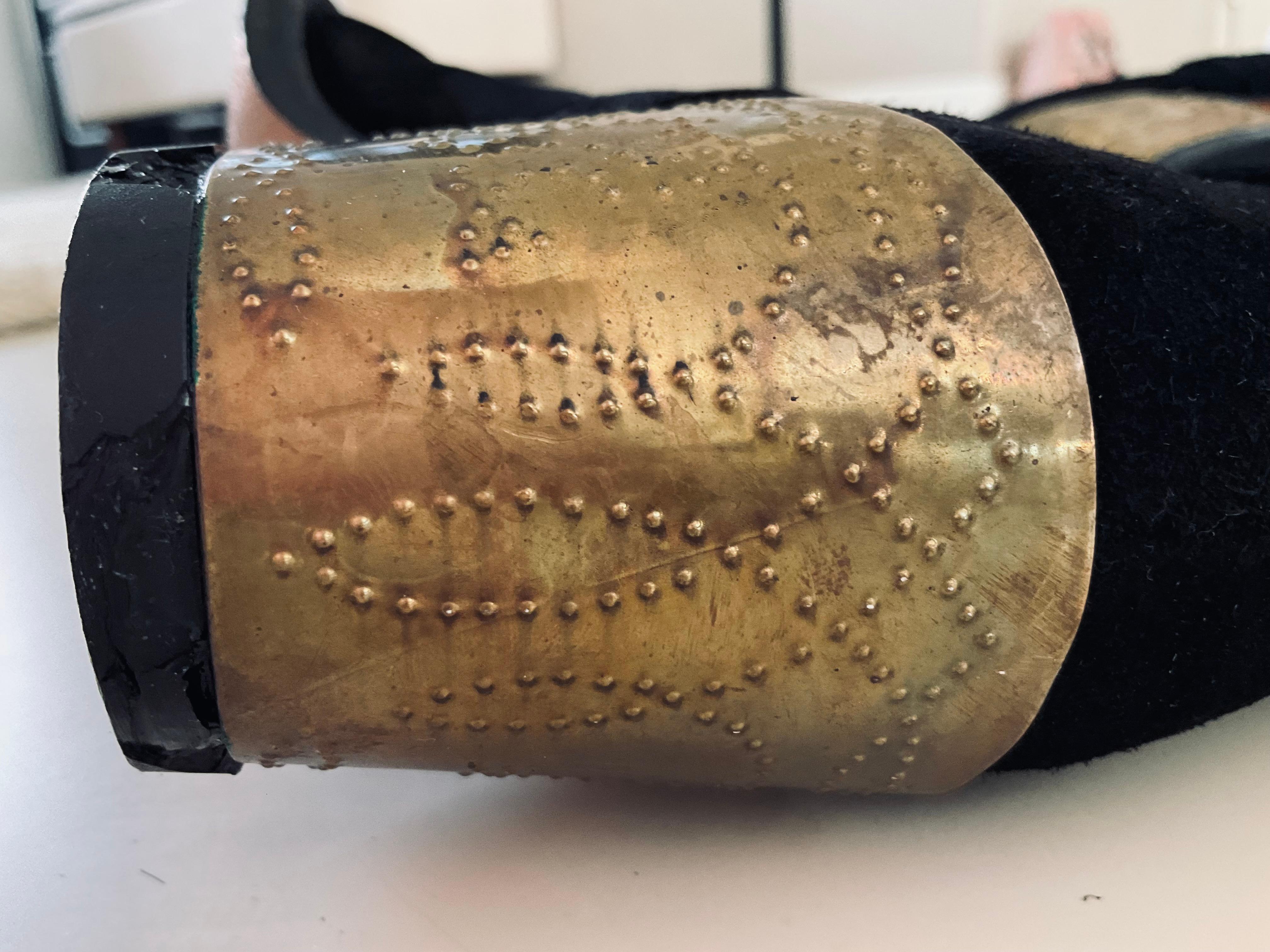 Stephanie Keller Botas de ante negro con borla Tacón icónico años 80 en venta 3