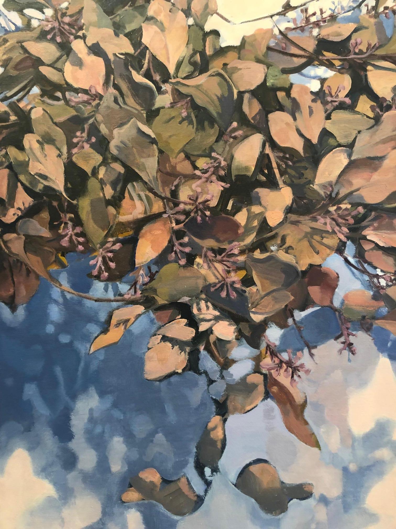 Dawnlight / Eukalyptusblätter - Eine natürliche Abstraktion durch angewandten Realismus (Zeitgenössisch), Painting, von Stephanie Peek