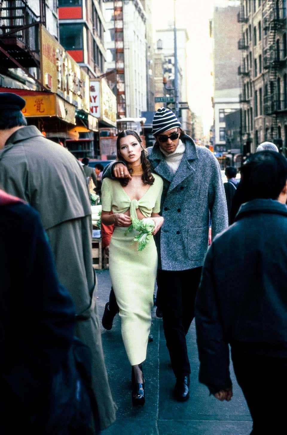 Kate Moss and Marcus Schenkenberg (Visions), Italian Harper's Bazaar, New York