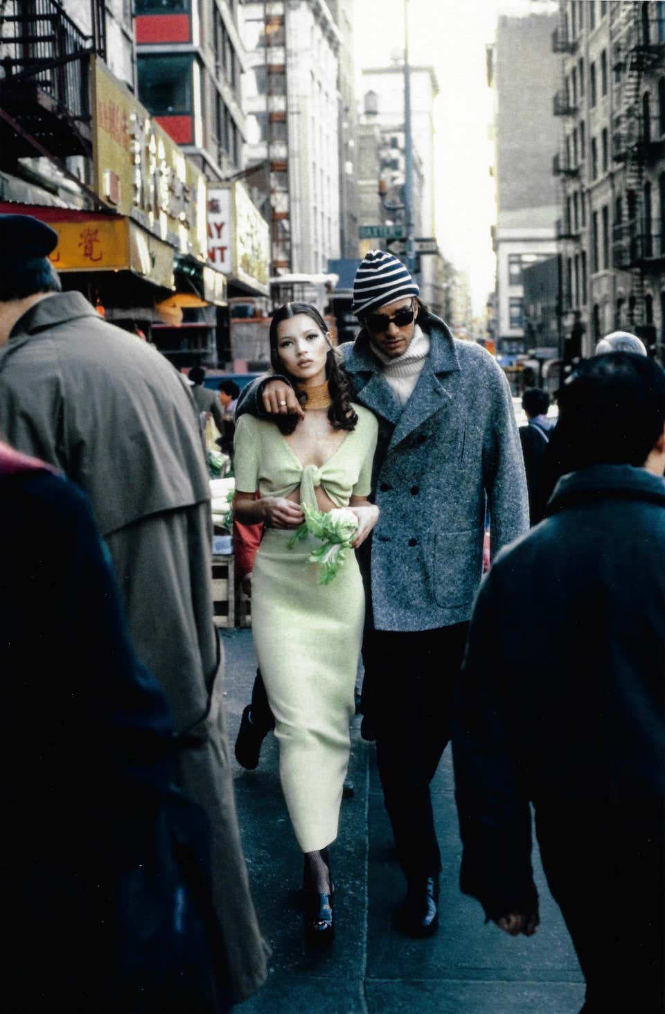 te Moss and Marcus Schenkenberg (Visions) Italian Harper's Bazaar New York