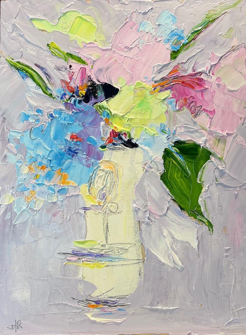 Stephanie Reiter Still-Life Painting - Hydrangea Interlude