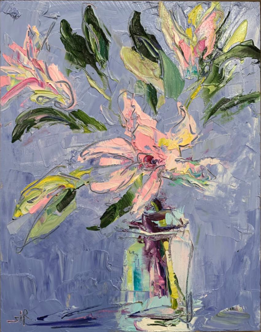 Stephanie Reiter Still-Life Painting - Lovely Lillies