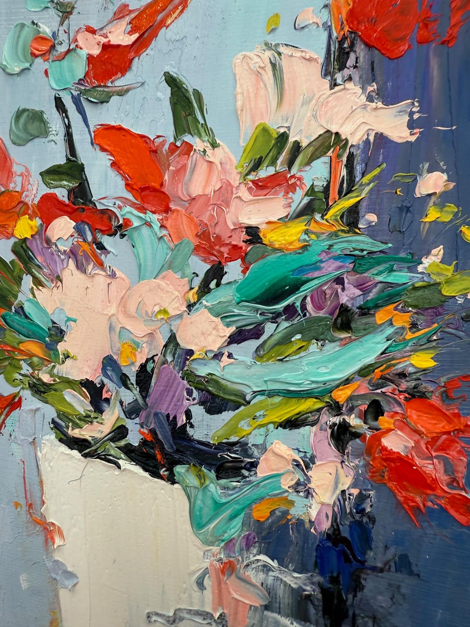 Mornings - Gray Still-Life Painting by Stephanie Reiter